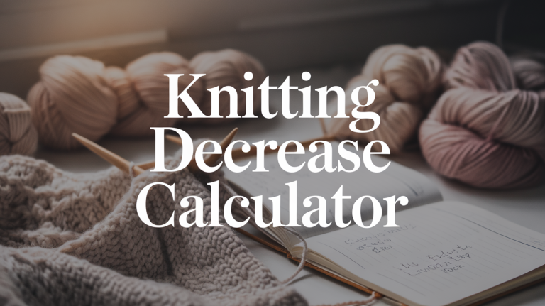 knitting decrease calculator